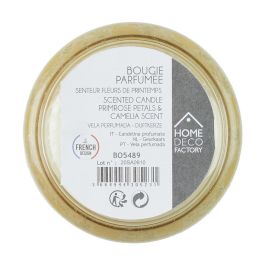 Home Deco Factory Vela Perfumada Flor Oriental Tarro Vidrio Tapa Madera altura 8,5 cm