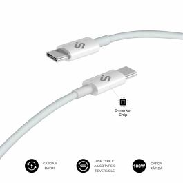 Cable USB-C a USB-C Subblim PLUS Negro 1 m