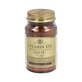 SOLGAR Vitamina D3 600 UI (15 mcg) 60 Cápsulas Vegetales Precio: 14.9499999. SKU: B12LEM7LAR
