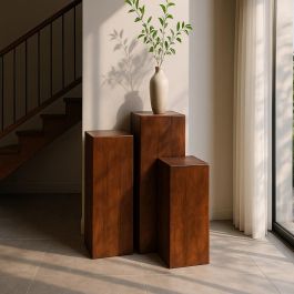 S/3 Peana Madera de Mango Salón 28 X 28 X 90 cm Precio: 550.0055. SKU: B1CYC4EQ3X