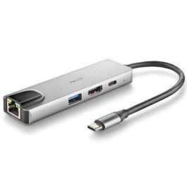 Docking USB Tipo-C NGS WonderDock Supra/ 1xUSB/ 1xUSB Tipo-C DP/ 1xHDMI/ 1xRJ45