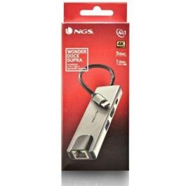 Docking USB Tipo-C NGS WonderDock Supra/ 1xUSB/ 1xUSB Tipo-C DP/ 1xHDMI/ 1xRJ45