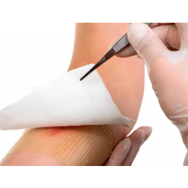 Gasa Estéril Algodón Hidrófilo Libre de Gérmenes, No Desprende Filamentos, Absorción Óptima Caja 100 Unidades