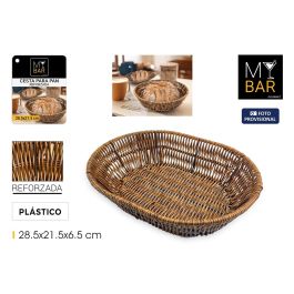 Inde Cesta Pan Oval My Bar de Polipropileno Reforzado 28.5 x 21.5 x 6.5 cm (18 Unidades)