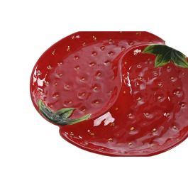 Plato Moderno DKD Home Decor Rojo 31 x 3.5 x 32 cm Plato Moderno DKD Home Decor Rojo 31 x 3.5 x 32 cm