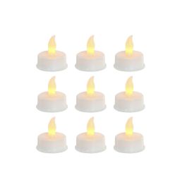 DKD Home Decor Juego de 9 Velas LED Básicos Blancas, 3.8x3.8x4 cm (Ancho x Largo x Alto), Material PVC, 1 Batería CR2032 Incluida DKD Home Decor Juego de 9 Velas LED Básicos Blancas, 3.8x3.8x4 cm (Ancho x Largo x Alto), Material PVC, 1 Batería CR2032 Incluida