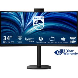 Philips 34B2U3600CH Monitor 34" Wide Quad HD 120Hz VA Curvo 1500R Negro con USB-C 90W y KVM