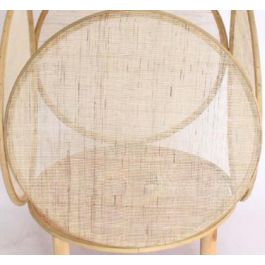 DKD Home Decor Portavela Oriental de Bambú y Cristal, Marrón - Colección Yejun, 42 cm Ancho x 55 cm Alto x 42 cm Fondo
