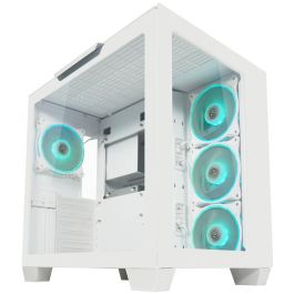 LC-Power 807W Caja Gaming Midi Tower Blanca RGB ATX EATX micro ATX Mini-ITX con Ventana Lateral