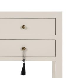 Mesita de Noche ORIENT Blanco Madera de abeto Madera MDF 45 x 30 x 66 cm