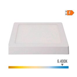 Edm Downlight LED superficie cuadrado blanco 20W 1500 lm 6400K luz fría 22x22x3.5 cm