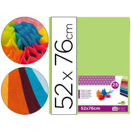 Liderpapel Papel Seda Verde 52x76 cm 18 gr Paquete 25 Hojas Precio: 3.50000002. SKU: B12JX7KP7B