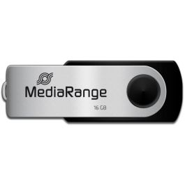 MediaRange MR910 Memoria USB 16GB, USB 2.0, Tipo A/Micro-USB, 13 MB/s Lectura, Negro/Plata