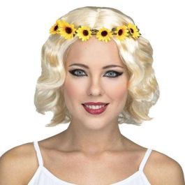 My Other Me Peluca Hippie Corta Rubia 120 g para Disfraz Fiesta Carnaval Temático Años 60 - Edad Mínima +3 Años