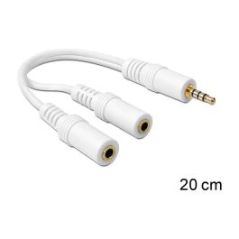 DeLOCK Adaptador de Audio 65447 3,5mm 4 Polos a 2x 3,5mm (Micrófono + Auriculares) Estándar CTIA, Color Blanco, 0.2 m Precio: 4.7674. SKU: B1FC2RCHY5
