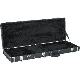 GATOR Estuche Rígido de Madera GW Deluxe para Guitarra Eléctrica Negra - Interior de Vellón