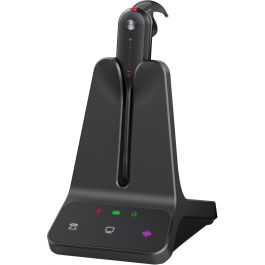 Yealink WH63 E2 UC Auriculares Inalámbricos con Gancho para Oreja Llamadas/Música, Control de Volumen, Negro