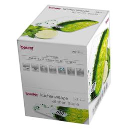 Beurer KS-19 FRESH Balanza de Cocina Digital, 5 kg, Pantalla LCD, Teclas Táctiles, Vidrio Ultra Plano, Función Tara - Ref: KS-19 Beurer KS-19 FRESH Balanza de Cocina Digital, 5 kg, Pantalla LCD, Teclas Táctiles, Vidrio Ultra Plano, Función Tara - Ref: KS-19