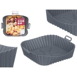 Kinvara Molde Cuadrado para Freidora de Aire de Silicona Gris 23 x 20.5 x 6 cm (12 Unidades)