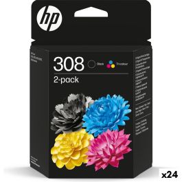 Cartucho de Tinta Original HP Nº 308 Amarillo Azul Negro Magenta (24 Unidades)