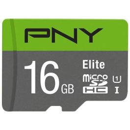 PNY Tarjeta de Memoria Elite MicroHC de 16GB con Adaptador - 85MB/s