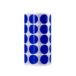 Liderpapel Gomets Autoadhesivos Círculos 20 mm Azul Rollo 2000 Unidades