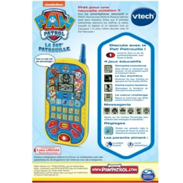 Vtech Paw Patrol Smartphone Educativo Azul 6 Actividades para Aprender Números Lógica Memorización y Cálculo
