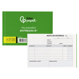 Liderpapel T328 Talonario Entregas 8º Original y 2 Copias Apaisado Precio: 9.5000004. SKU: B1C5E8WSZL