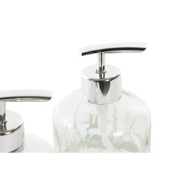 DKD Home Decor Dosificador Multicolor Cristal y ABS 8 x 14 x 10 cm Colección Tropic Garden 350ml (12 Unidades)