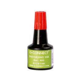 Tinta Tampon Q-Connect Rojo Bote 28 mL