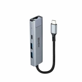 Hub USB LINDY 43422 Gris