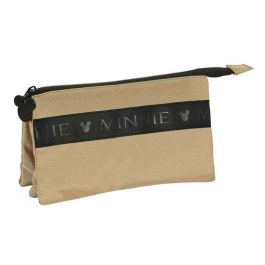 Portatodo Triple Minnie Mouse Premium Beige (22 x 12 x 3 cm)