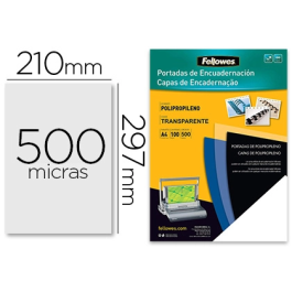 Fellowes Tapas para Encuadernar A4 PP 450 Micras Transparente Pack 100 Unidades Precio: 22.49999961. SKU: S8407283