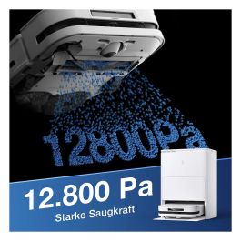 ECOVACS DEEBOT X5 OMNI Robot Aspirador con Estación de Vaciado Autónomo y Fregado, Sin Bolsa, Blanco, Forma D, 3.5L, Navegación Láser, 6400 mAh