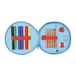 Plumier Cleo & Cuquin Good Night Redondo Azul (18 Piezas)