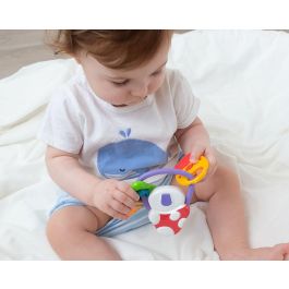 KioKids Llavero Sonajero Mordedor Musical Champiñón con Llaves Blandas, 12 Melodías y Alivio Dentición para Bebés +3 Meses