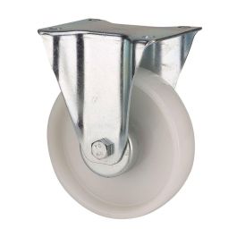 Ruedas Alex Rueda Fija Poliamix con Placa y Eje Liso Blanca 130 kg Ø 8 cm Precio: 5.50000055. SKU: B15697P65H