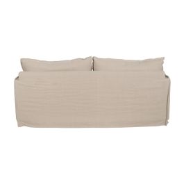 Sofá 3 Plazas Crema Tejido-Madera 200 X 95 X 85 cm