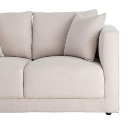 Sofá 2 Plazas Crema Tejido-Madera 165 X 96 X 86 cm