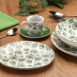 Set de 6 Tazas de Café con Plato Amanda - Porcelana - Versa (2 Unidades) Set de 6 Tazas de Café con Plato Amanda - Porcelana - Versa (2 Unidades)