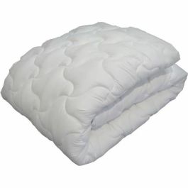 Abeil Edredón suave Absolue de microfibra 100% poliéster, relleno 400 gr/m², tacto aterciopelado, lavable, 240x260 cm blanco