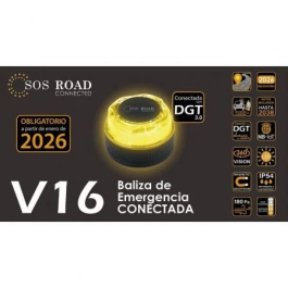 Sos Road Connected Baliza V16 Conectada Homologada Geolocalizable con DGT 3.0 SOS ROAD