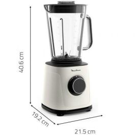 Moulinex LM771AF0 Batidora de vaso PerfectMix Essential 1200W Jarra cristal 2L Tecnología Powelix Velocidad Ajustable Pica Hielo