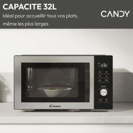 Candy CMCA29EDLB Microondas combinado 29L, 1000W Microondas, 1000W Grill, Acero Inoxidable, UI Digital, Función Baja Temperatura
