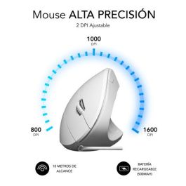 SUBBLIM GLIDE VERTICAL ERGO WIRED MOUSE WHITE