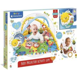 Baby Clementoni Gimnasio de Actividades y Alfombra de Juegos para Bebé, Proyector con Música, Luces y Estrellas (2 Modos)