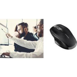 Cherry MW 2310 Ratón Inalámbrico 2.4GHz, 6 Botones, 2400DPI Ajustable, Ergonomico, Receptor Nano USB, Para Diestros y Zurdos