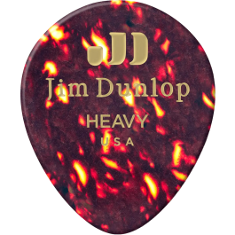 DUNLOP Pack 12 Púas Genuine Celluloid Teardrop Shell - Heavy