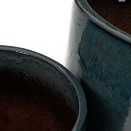 S/2 Jarrones Azul Cerámica Decoración 52 X 52 X 80 cm