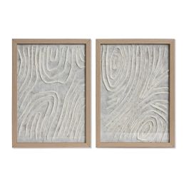Cuadro Scandi DKD Home Decor Blanco Natural 2 x 35 x 25 cm Set de 2 Cuadro Scandi DKD Home Decor Blanco Natural 2 x 35 x 25 cm Set de 2